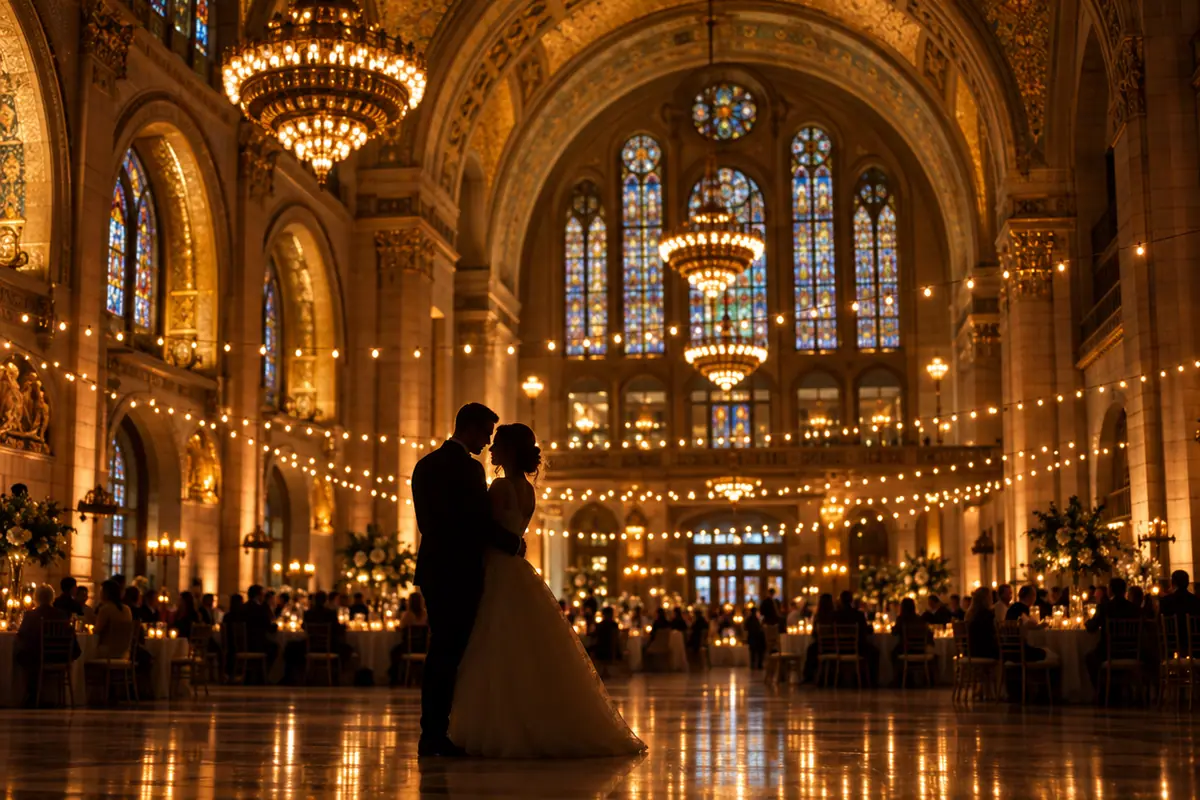 Guests dancing at a St. Louis wedding reception