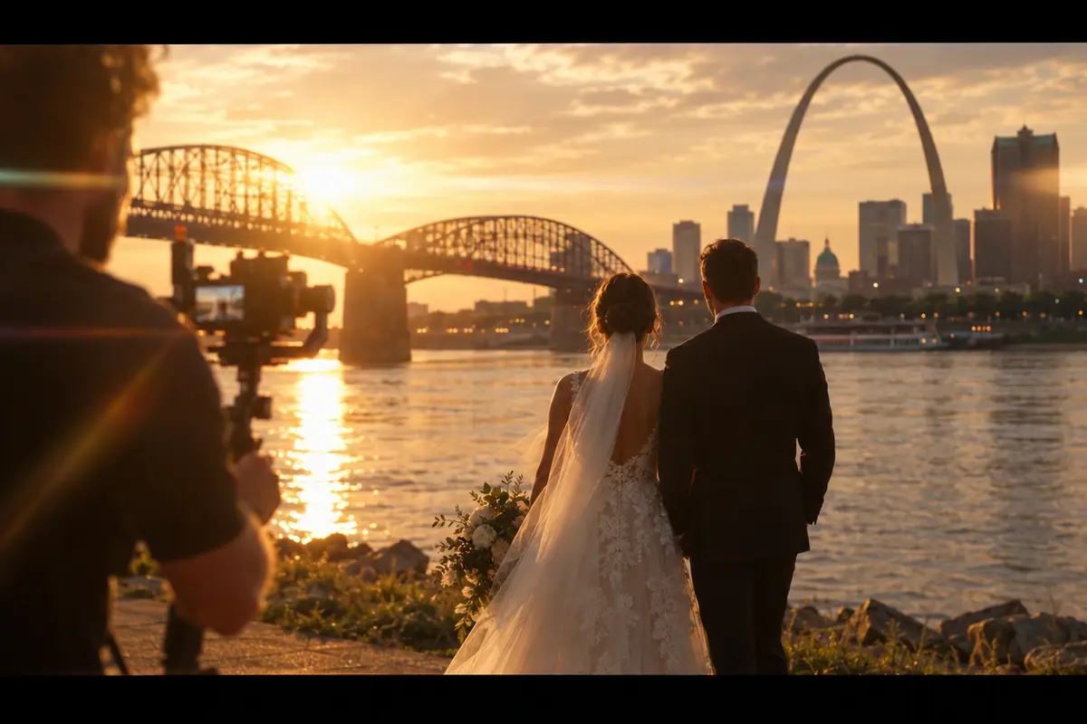 A videographer filming a first dance